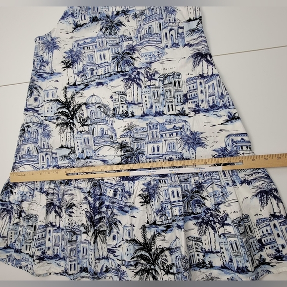 Calypso St. Barth Blue and White Sleeveless Halter Type Dress Small Pockets NWOT - Picture 7 of 11